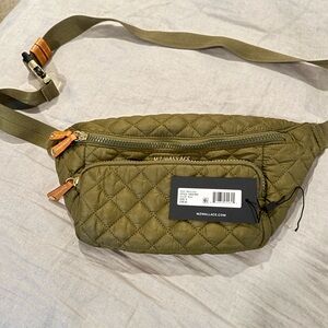 MZ Wallace Quilted Green Belt Bag